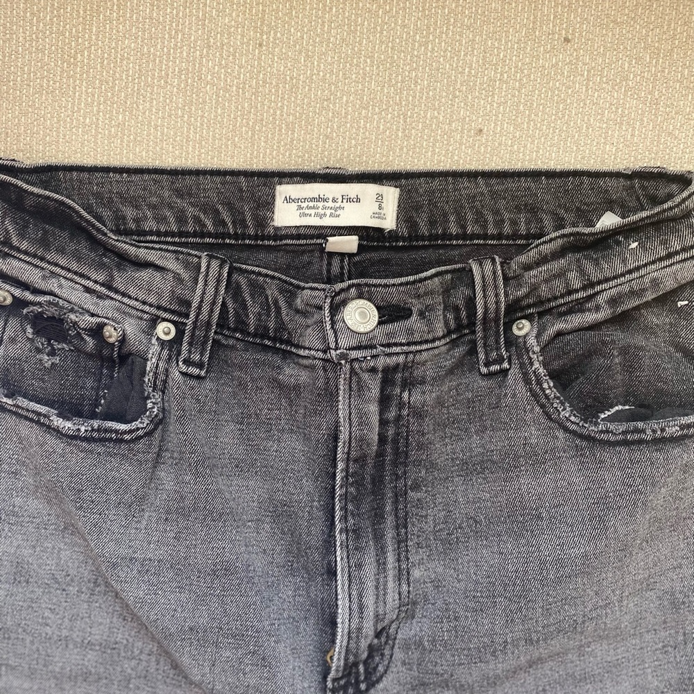 Abercrombie & Fitch Black Straight Leg Jeans